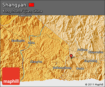 Political 3D Map of Shangyan
