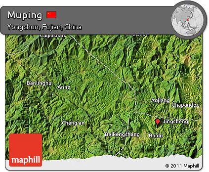 Satellite 3D Map of Muping