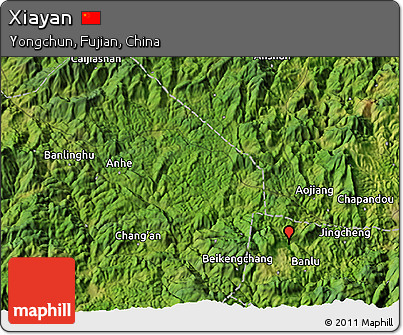 Satellite 3D Map of Xiayan