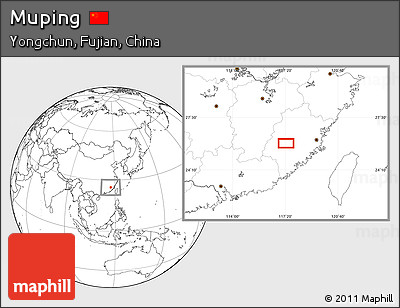 Blank Location Map of Muping