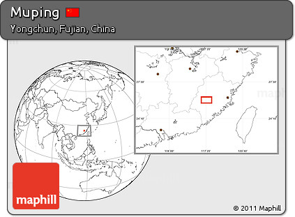 Blank Location Map of Muping