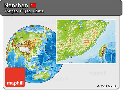 Physical Location Map of Nanshan