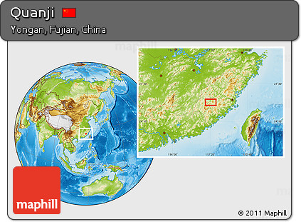 Physical Location Map of Quanji