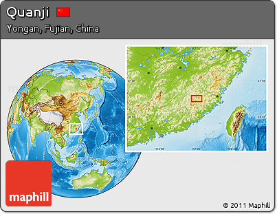 Physical Location Map of Quanji