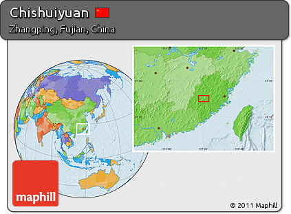 Political Location Map of Chishuiyuan