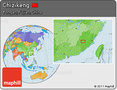 Political Location Map of Chizikeng