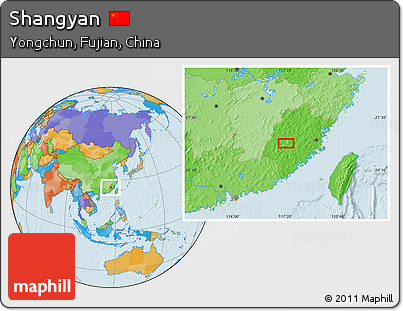 Political Location Map of Shangyan