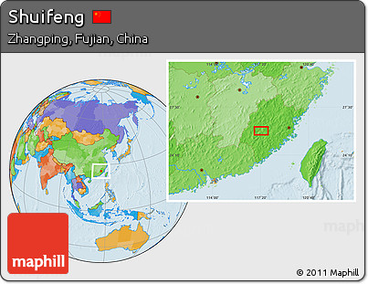 Political Location Map of Shuifeng