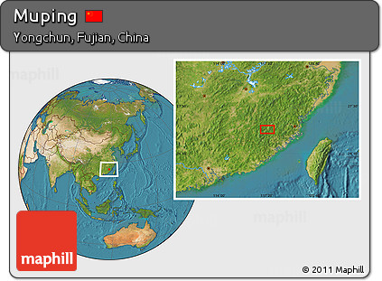 Satellite Location Map of Muping
