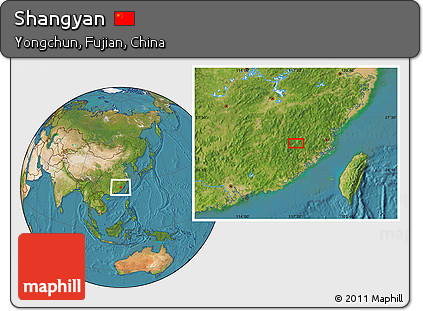 Satellite Location Map of Shangyan