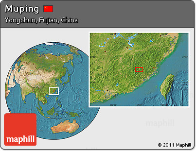 Satellite Location Map of Muping