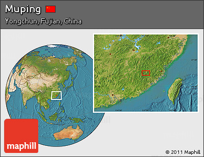 Satellite Location Map of Muping