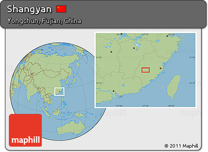 Savanna Style Location Map of Shangyan