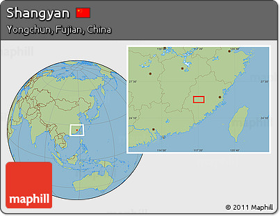 Savanna Style Location Map of Shangyan
