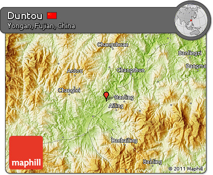 Physical Map of Duntou