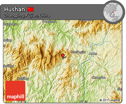 Physical Map of Hushan