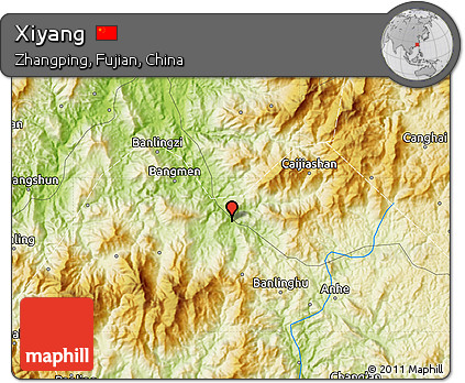 Physical Map of Xiyang