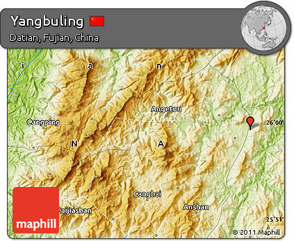 Physical Map of Yangbuling