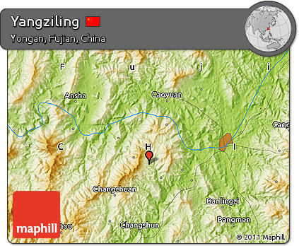 Physical Map of Yangziling