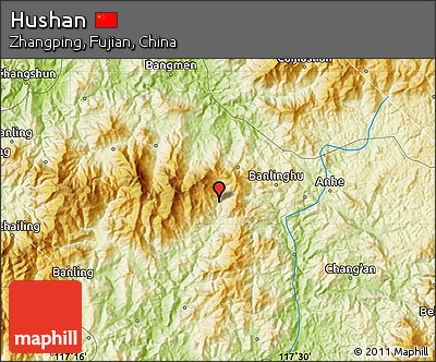 Physical Map of Hushan