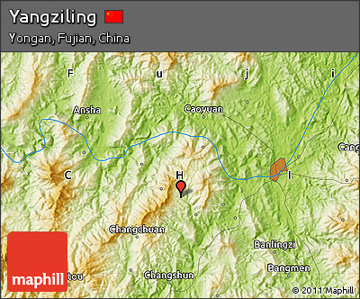 Physical Map of Yangziling