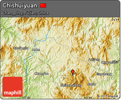 Physical Map of Chishuiyuan
