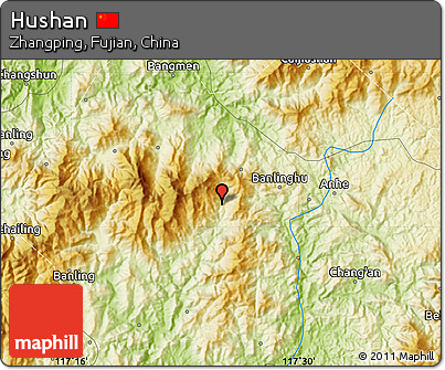 Physical Map of Hushan