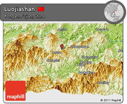 Physical Panoramic Map of Luojiashan
