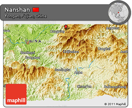Physical Panoramic Map of Nanshan