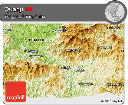 Physical Panoramic Map of Quanji