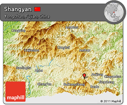 Physical Panoramic Map of Shangyan