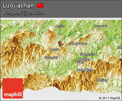 Physical Panoramic Map of Luojiashan