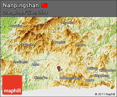 Physical Panoramic Map of Nanpingshan