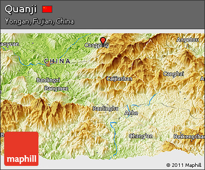 Physical Panoramic Map of Quanji