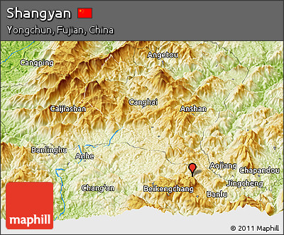 Physical Panoramic Map of Shangyan