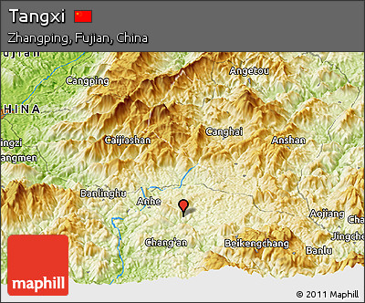 Physical Panoramic Map of Tangxi