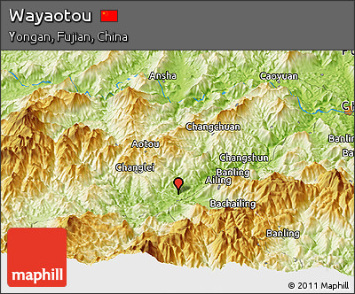 Physical Panoramic Map of Wayaotou