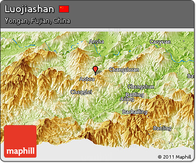 Physical Panoramic Map of Luojiashan