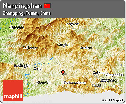 Physical Panoramic Map of Nanpingshan