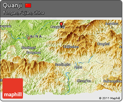 Physical Panoramic Map of Quanji