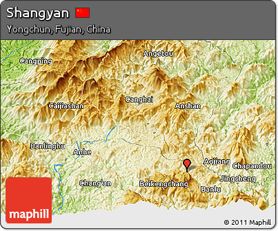Physical Panoramic Map of Shangyan