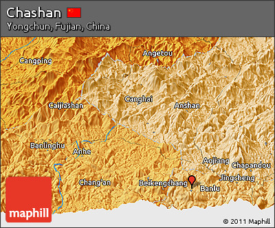 Political Panoramic Map of Chashan