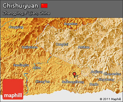 Political Panoramic Map of Chishuiyuan