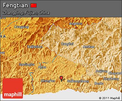 Political Panoramic Map of Fengtian