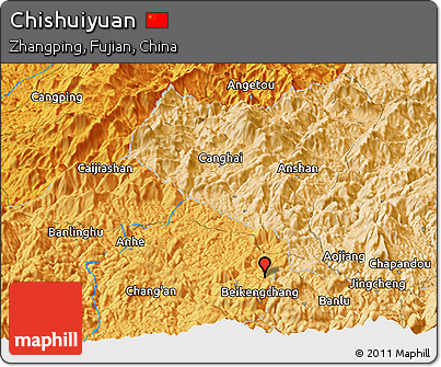 Political Panoramic Map of Chishuiyuan