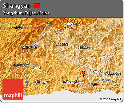 Political Panoramic Map of Shangyan