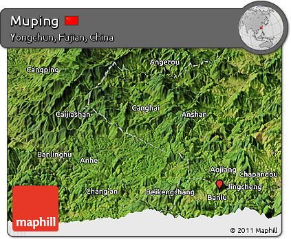 Satellite Panoramic Map of Muping
