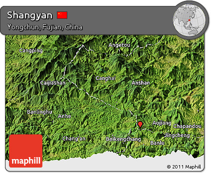 Satellite Panoramic Map of Shangyan