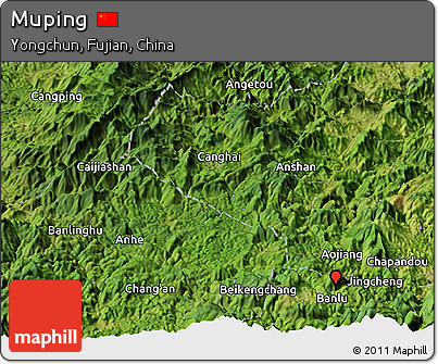 Satellite Panoramic Map of Muping