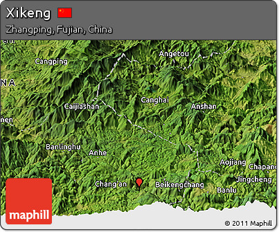 Satellite Panoramic Map of Xikeng